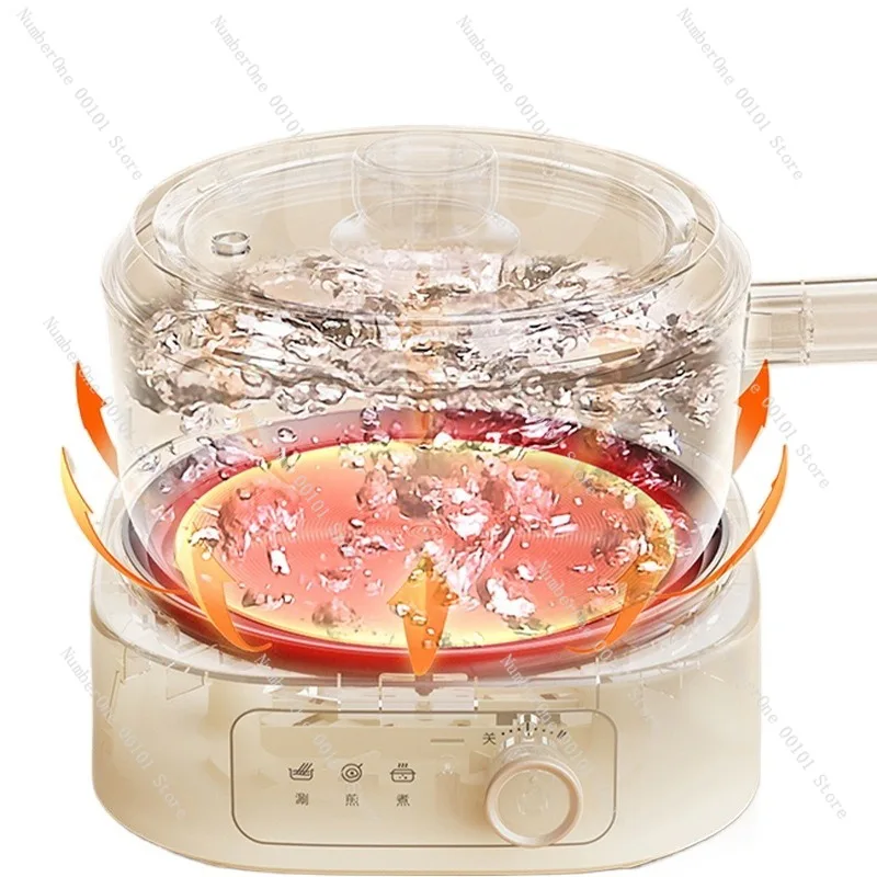 Multi-functional Household Electric Hot Pot,Split Design for Steaming,Boiling,Stir-frying,and Cooking,Convenient and Practical