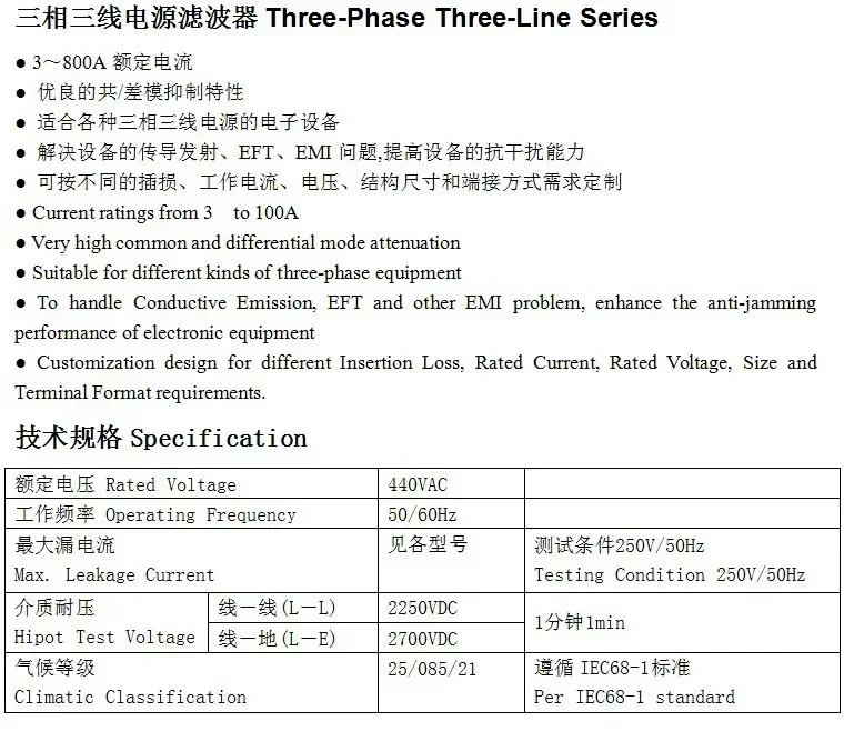 AN-20C12EB/AN-30C12EB dreiphasiger 20A30A Leistungsfilter EMI Filter Original