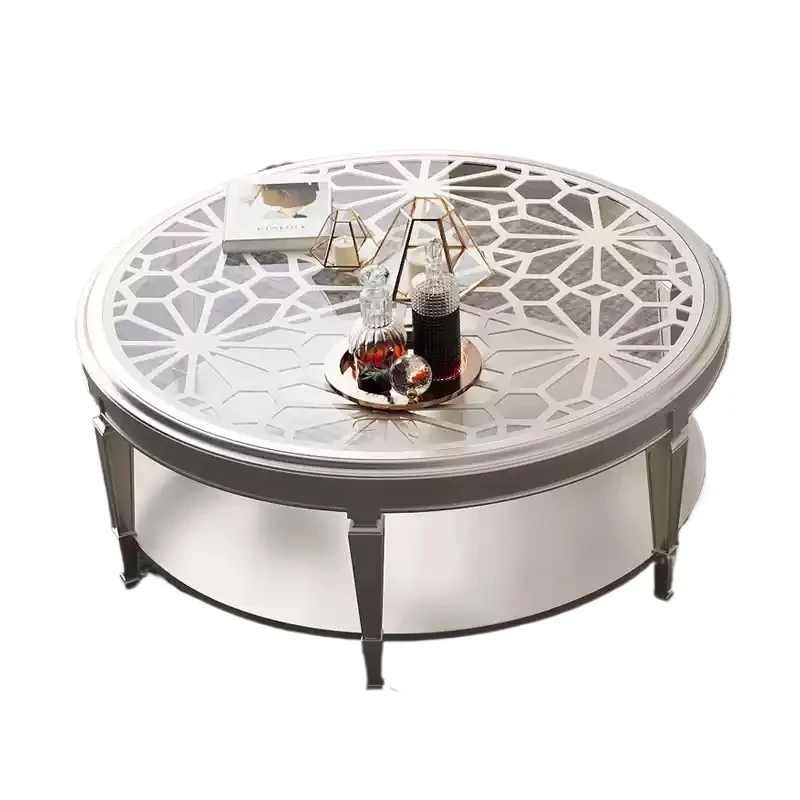 

Мебель для гостиной, круглый журнальный столик со стеклянной столешницей, роскошный стол из массива дуба, журнальный столик для квартиры, гостиной