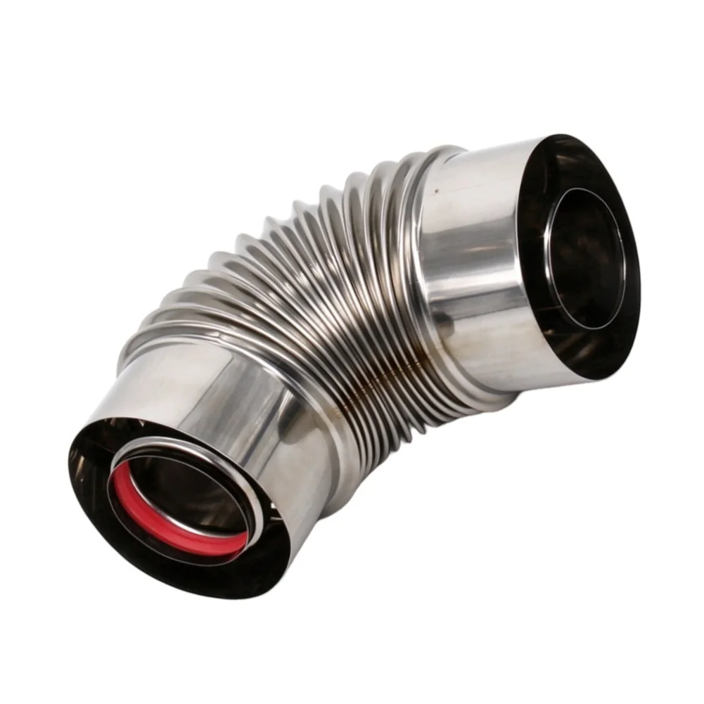 Stainless Steel Layer Flue Gas Pipe 100x60 High Temperature Resistant Layer Insulation Wall Mounted Boiler Stainless