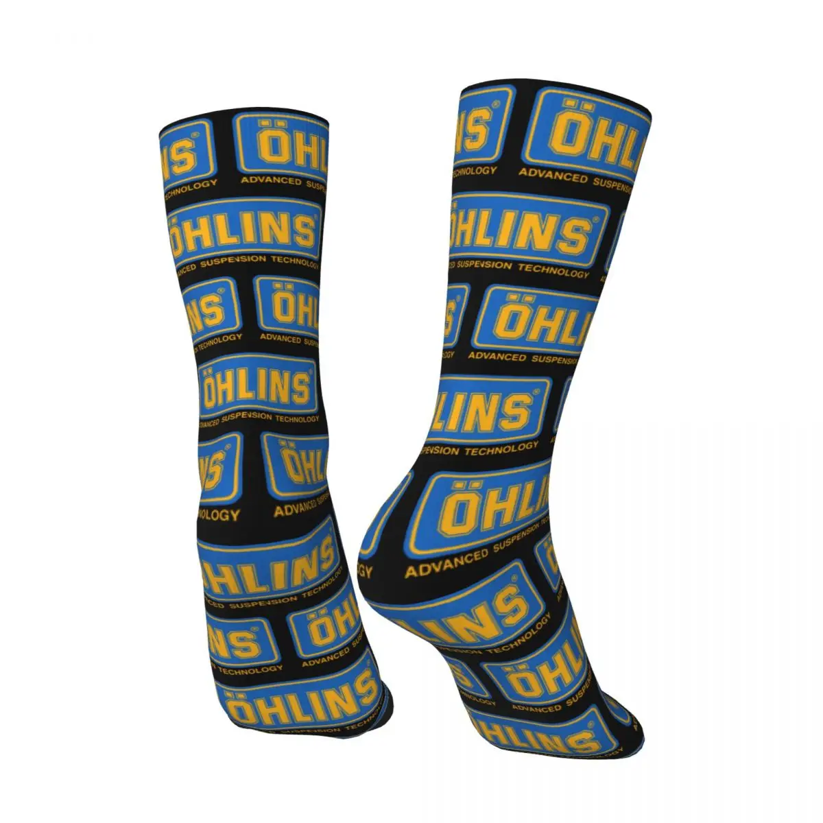 Ohlins Shock Suspension Car Motorcycle Sport Racing Outfits Men Women Socks Flexible High Quality Middle Length Stockings Soft