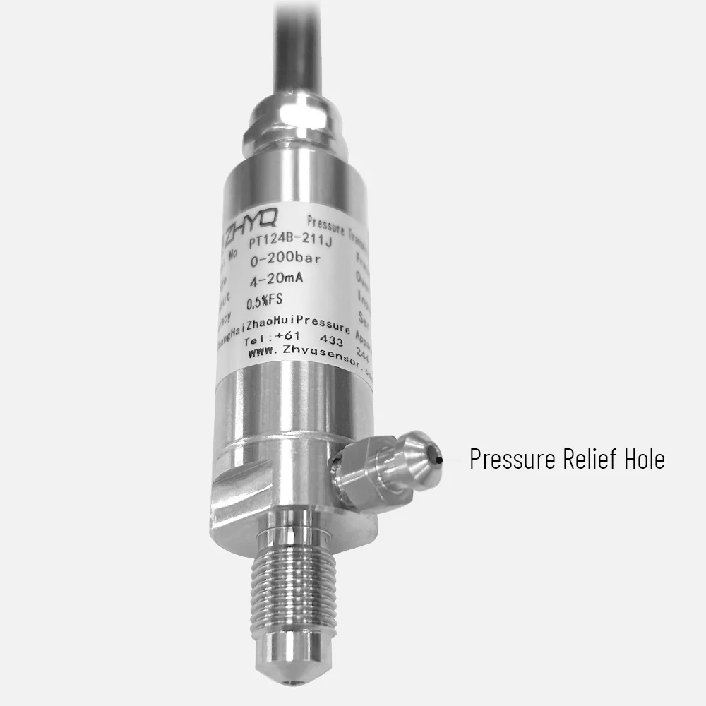 4-20mA 0-5V 0-10V machinery pressure measurement with pressure relief valve