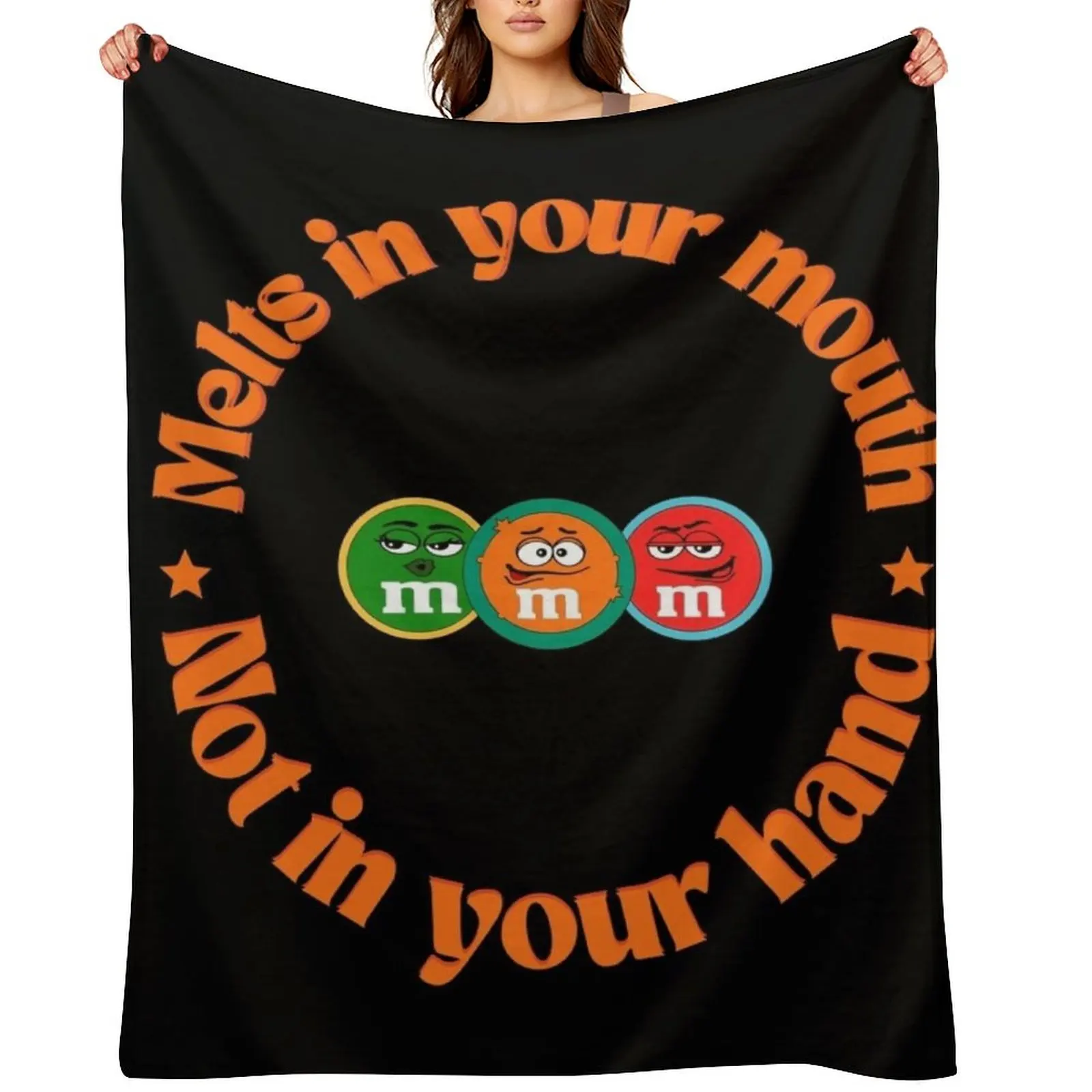 

Melts in your mouth not in your hand Throw Blanket Beautifuls Bed Fashionable manga Extra Large Throw Blankets