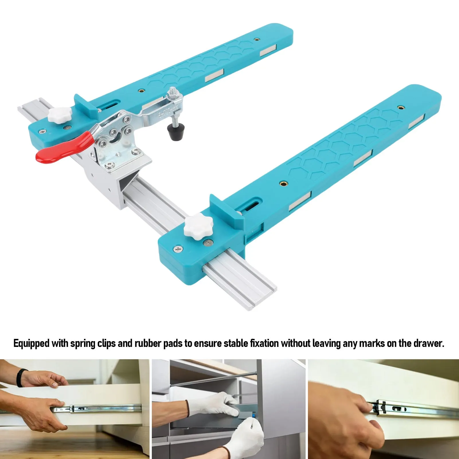 

Приспособление для выдвижных ящиков с зажимом и магнитным рычагом. Приспособление для выдвижных ящиков шкафа для профессионалов и энтузиастов.