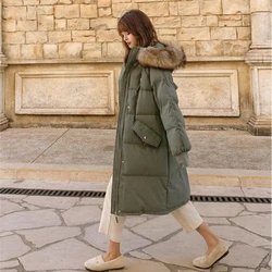 TFETTERS Hooded Long Winter Coat Women 2025 New Thick Warm Women Parkas Fashion Casual Down Cotton Padded with Fur Collar Coats
