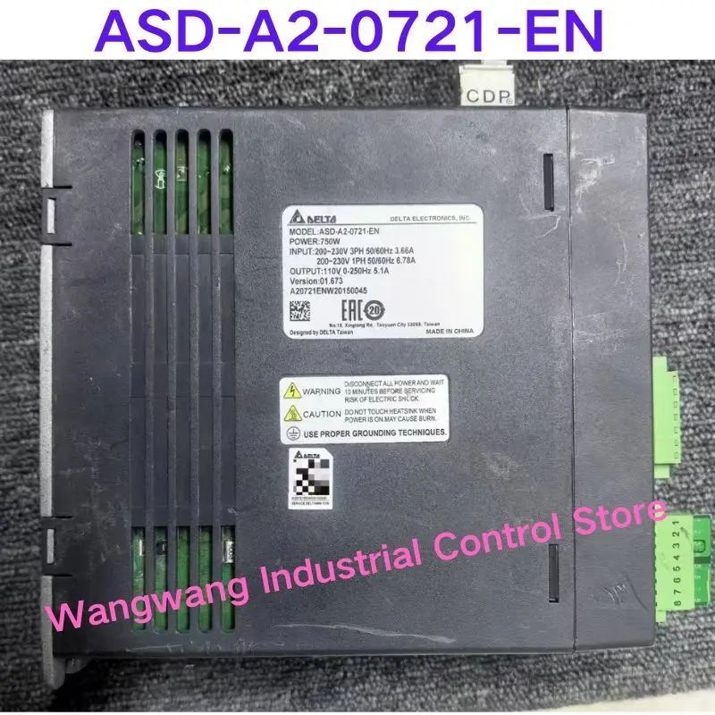 Second-hand test OK , 750W Servo  Drive ASD-A2-0721-EN
