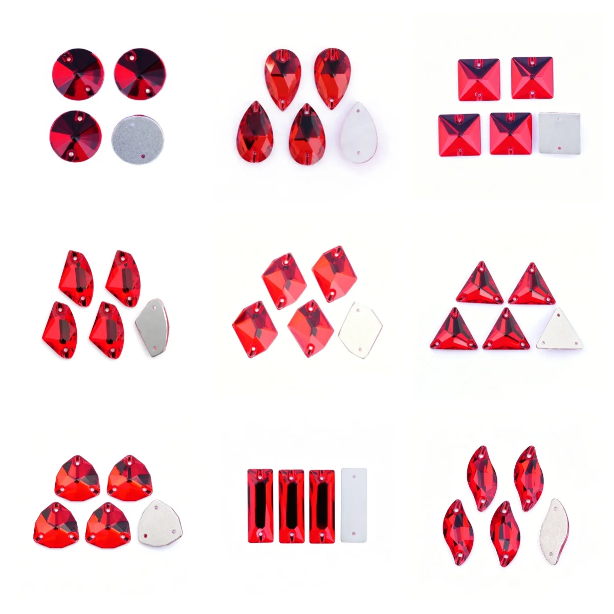 YANRUO Sew On Crystal Light Siam Rhinestones Charms Diamond art Accessories Sewing Crafts Jewelry making