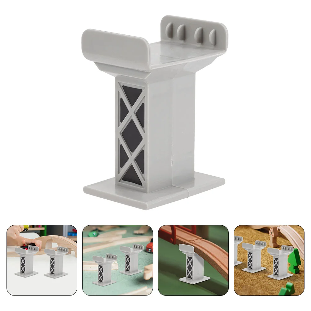 

3pcs Train Bridge Support Decorative Bridge Pier Model Playing Train Bridge Pier Toy