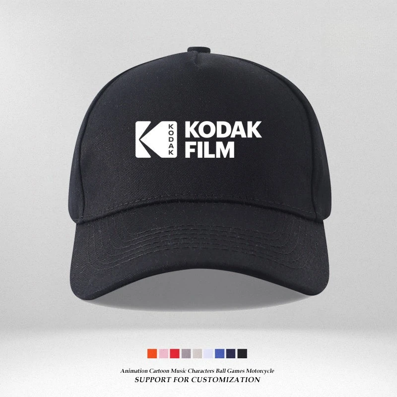 

Kodak Film Black Square K Logo White Baseball Cap Men Women Vintage Streetwear Adjustable Cotton Dad Hat Outdoor Travel Sun Hat