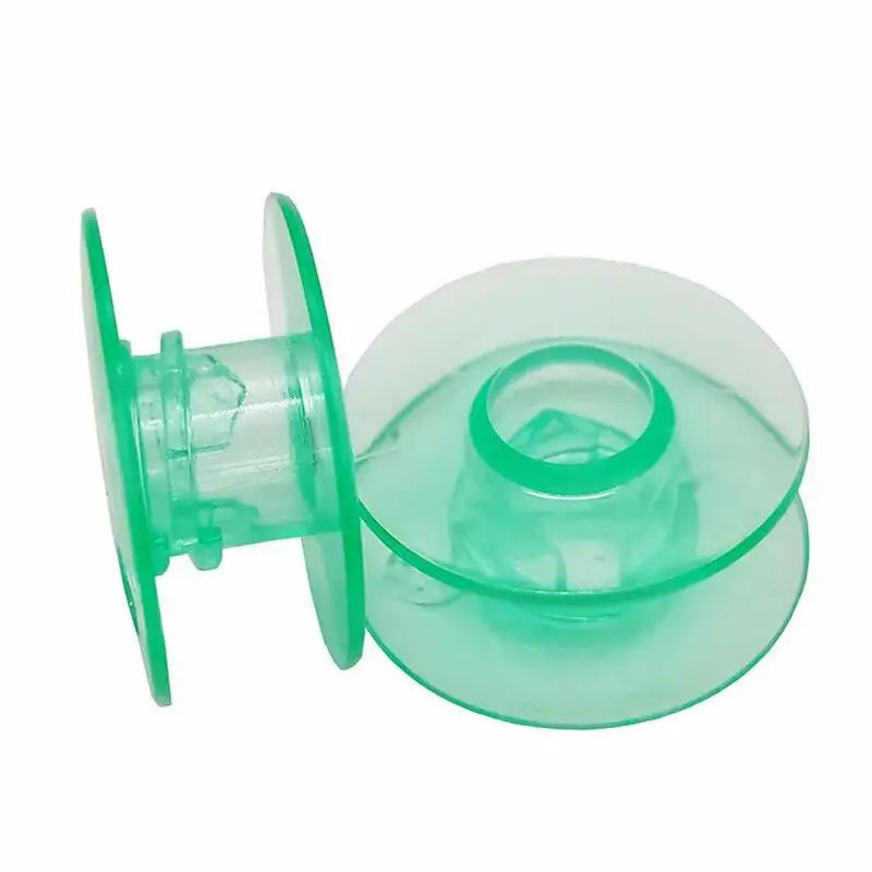 10Pcs/Lot Green Plastic Bobbins Fits For HUSQVARNA VIKING Household Sewing Machines Many Models Sewing Accessories