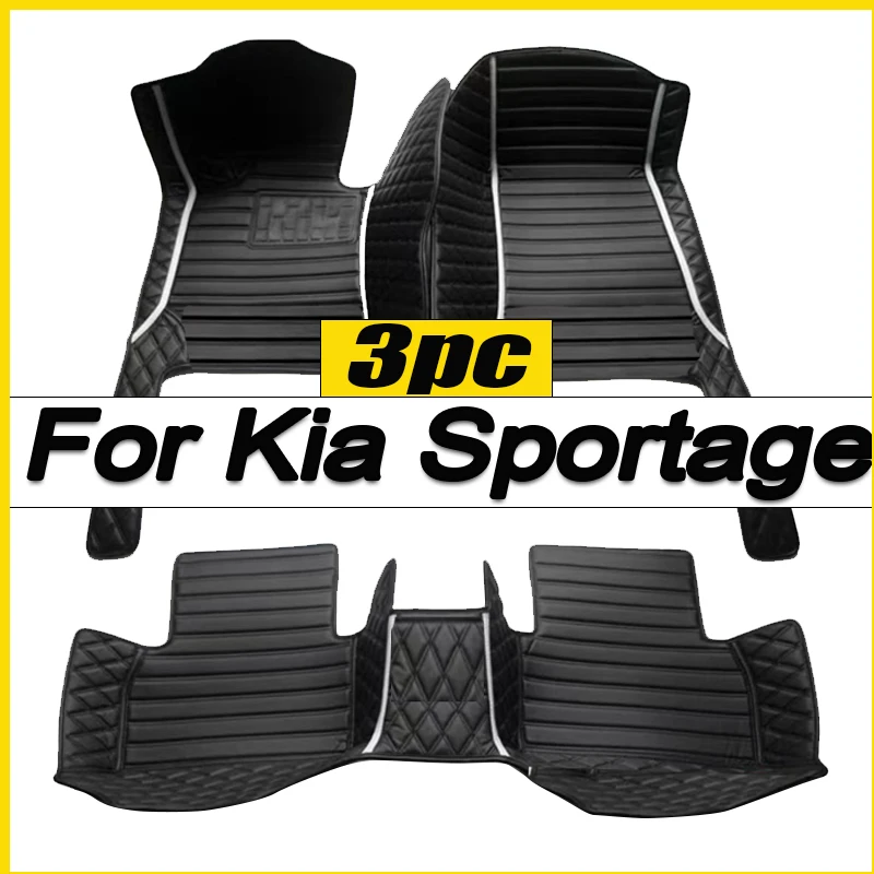 Car Mats For Kia Sportage QL MK4 2017~2022 Carpet Anti Dirty Pad Luxury Leather Floor Mat Durable Rugs Car Accessories