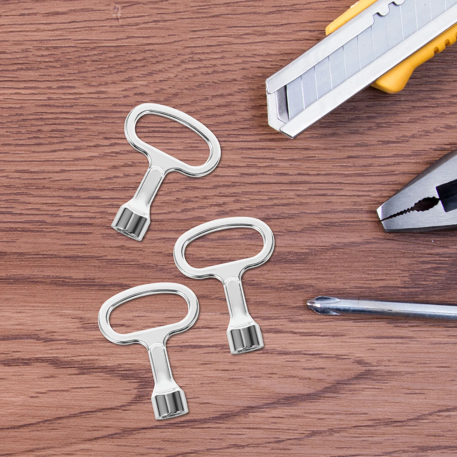 5 قطعة صندوق عداد المرافق الكهربائية مفتاح مثلث المبرد تنفيس الهواء مفتاح للمياه الغاز السباكة أدوات نزيف سبائك الألومنيوم