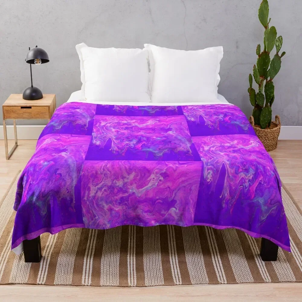 UV Drippy Throw Blanket For Sofa Thin Decorative Throw Blankets