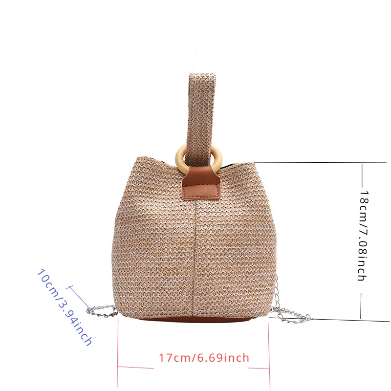 Strohs ack Frauen neue Sommer mode hand gewebte Tasche