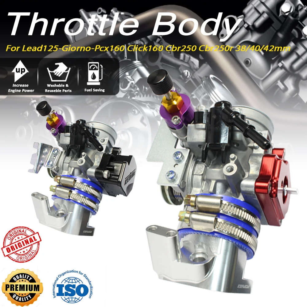 

for Hon Da PCX160 Click160 Throttle Body Intimate Manifold 90 38/40/42mm Fit Lead125 Giorno CBR250 CBR250r CNC