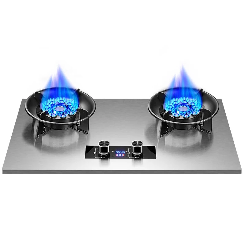 

Wholesale 2-Burner Smart Gas Stove - High Power Stainless Steel Cooktop with Battery Ignition, China Made for Home Kitchen