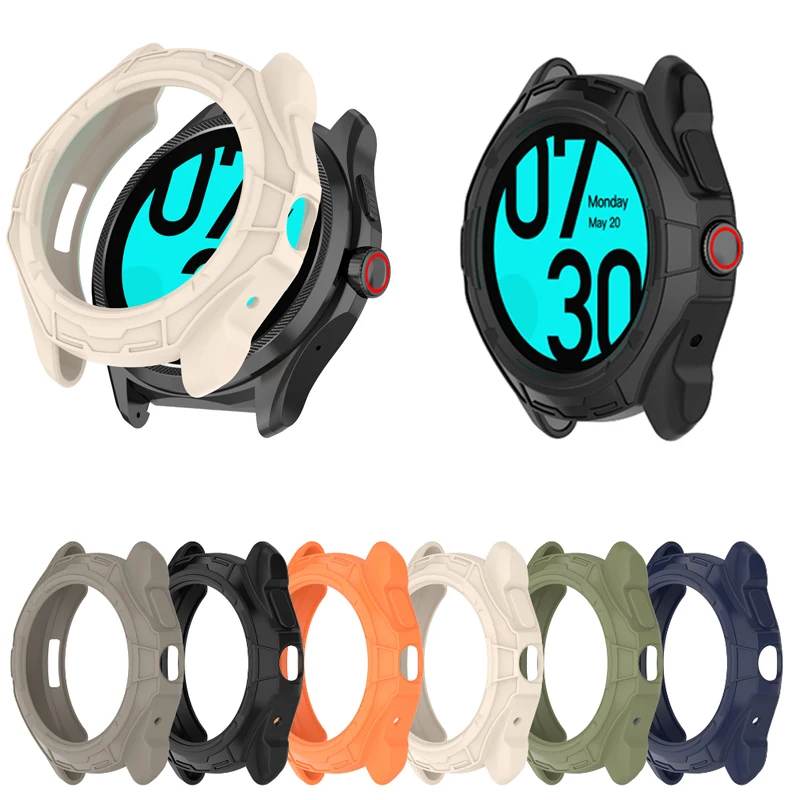 Funda protectora de TPU para reloj inteligente, carcasa de borde suave para Ticwatch Pro 5, accesorios de Marco
