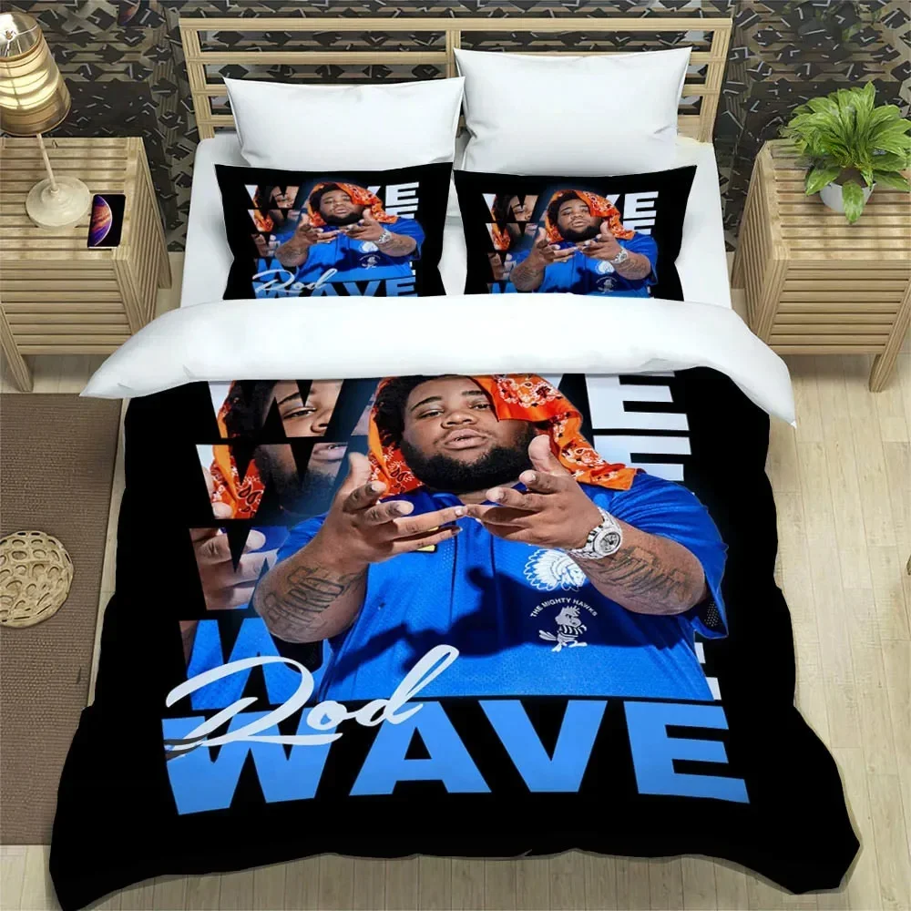 

Popular Music Rod Wave Print Bedding Sets exquisite bed supplies set duvet cover comforter set bedding set luxury birthday gift