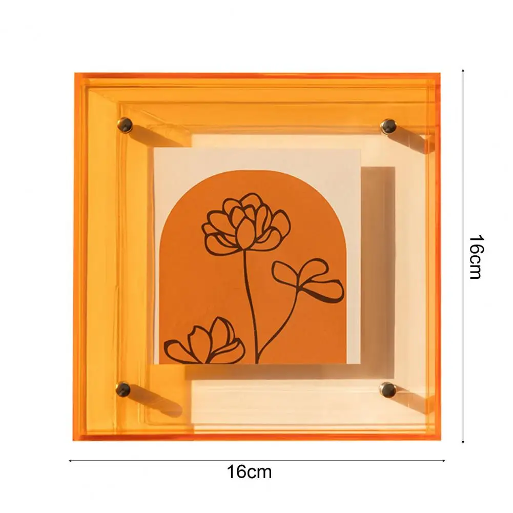 Transparent Photo Frame Colorful Acrylic Photo Frame Ornaments for Diy Home Decor Wall Mounting Display