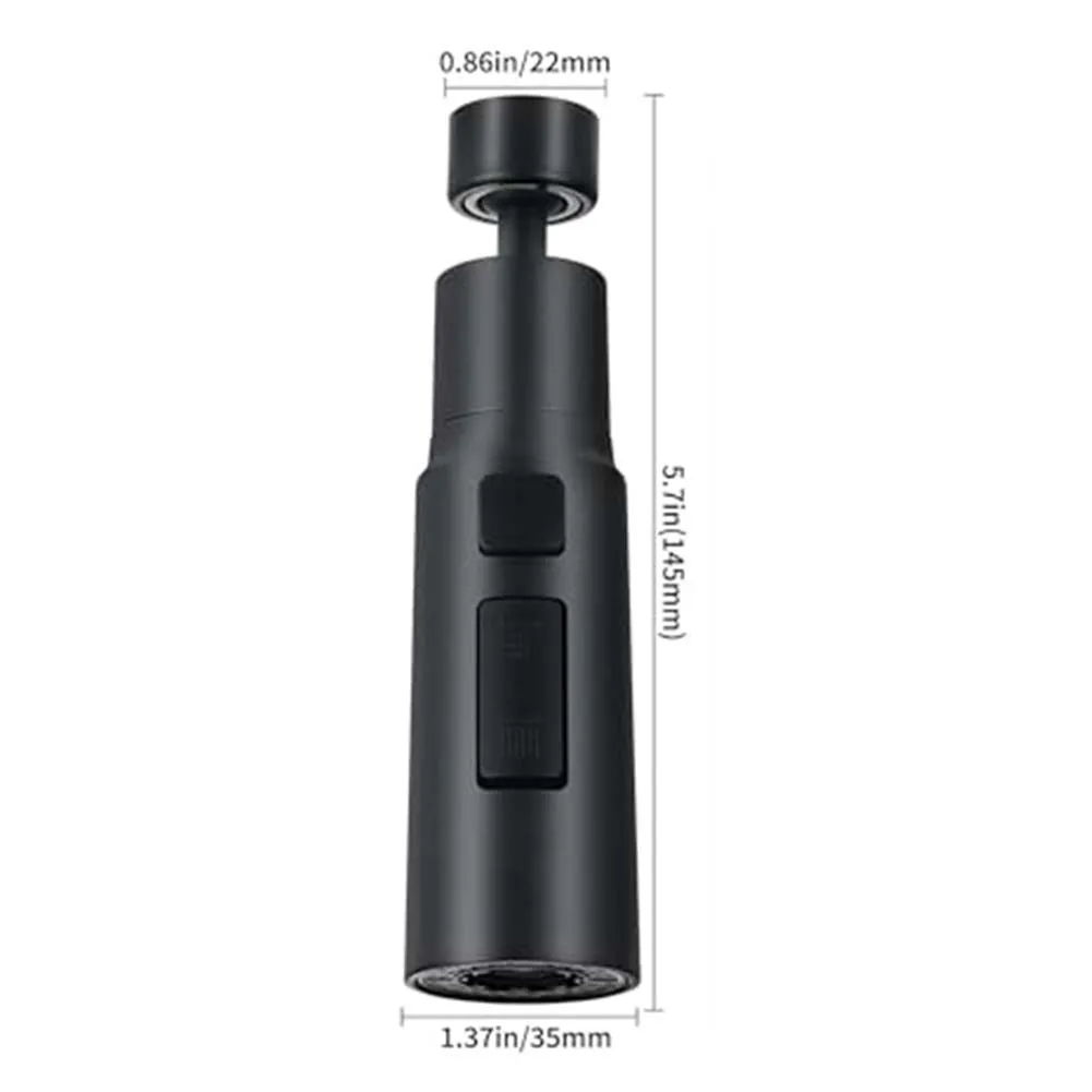 HSxFor 3 Function Kitchen Faucet Aerator Spray Head Splash Proof Spout Easy Installation Compatible with Various Taps