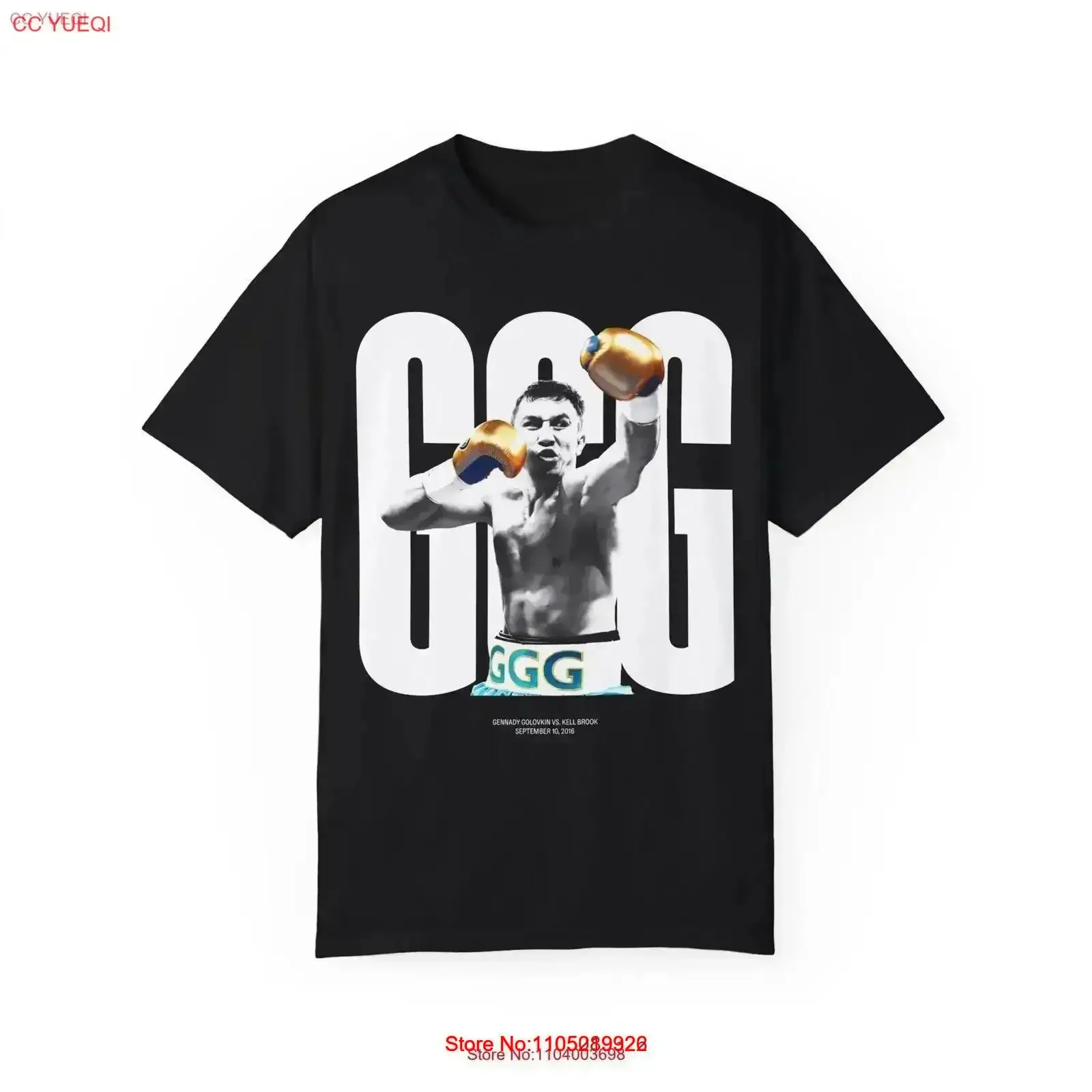 Gennady Golovkin GGG Box-T-Shirt Legend vs Brook 2016, Kampf, Vintage-gewaschenes, lässiges, weiches Streetwear-Oberteil für den Alltag