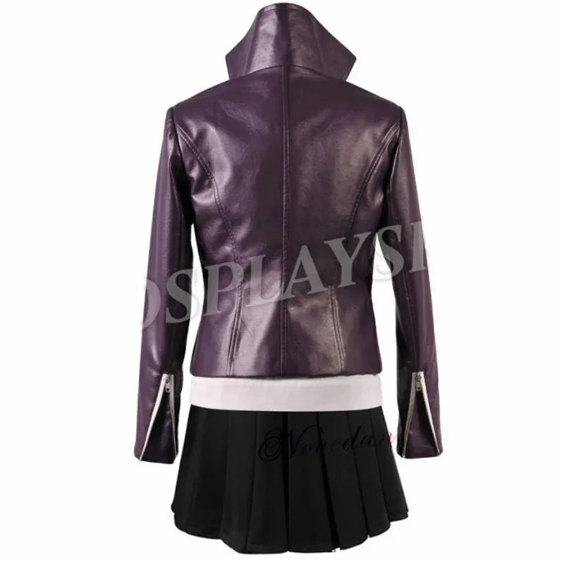 qq023Danganronpa Kyoko Kirigiri Dress Set With Gloves Women Halloween Cosplay Costume And Ri Wig Jacket Shirt Ti