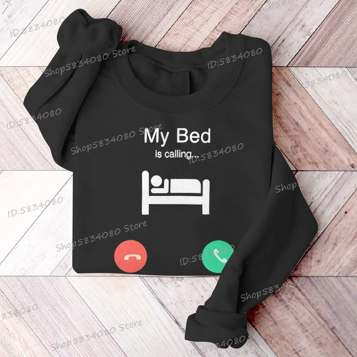 My Bed Is Calling بلوزات جرافيك للرجال والنساء تصميم مكالمة هاتفية مضحك على سويت شيرت بقلنسوة للجنسين ملابس رجالي ونسائية #2