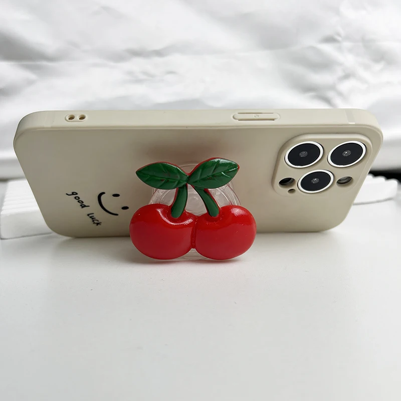 Bonito abacaxi cereja morango adequado para iphone telefone soquete samsung acessórios universais suporte de telefone anel suporte