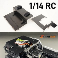 SCALECLUB RC 1/14 Truck Cab Battery Wiring Storage Front Servo For Tamiya 1/14 TGX FH16 R620 770S Actros Parts Accessories