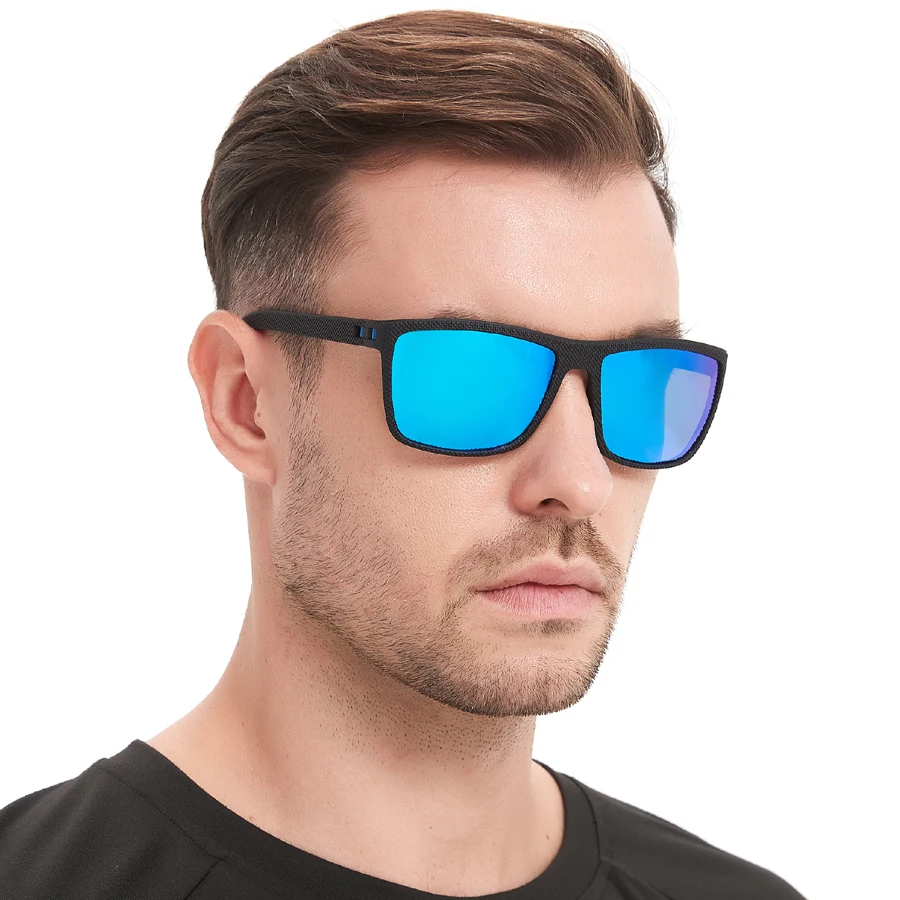 Gafas de sol polarizadas con patrón de cuadros Vintage para hombre y mujer, lentes de sol cuadradas a la moda con diseño de marca, UV400, 3 unidades