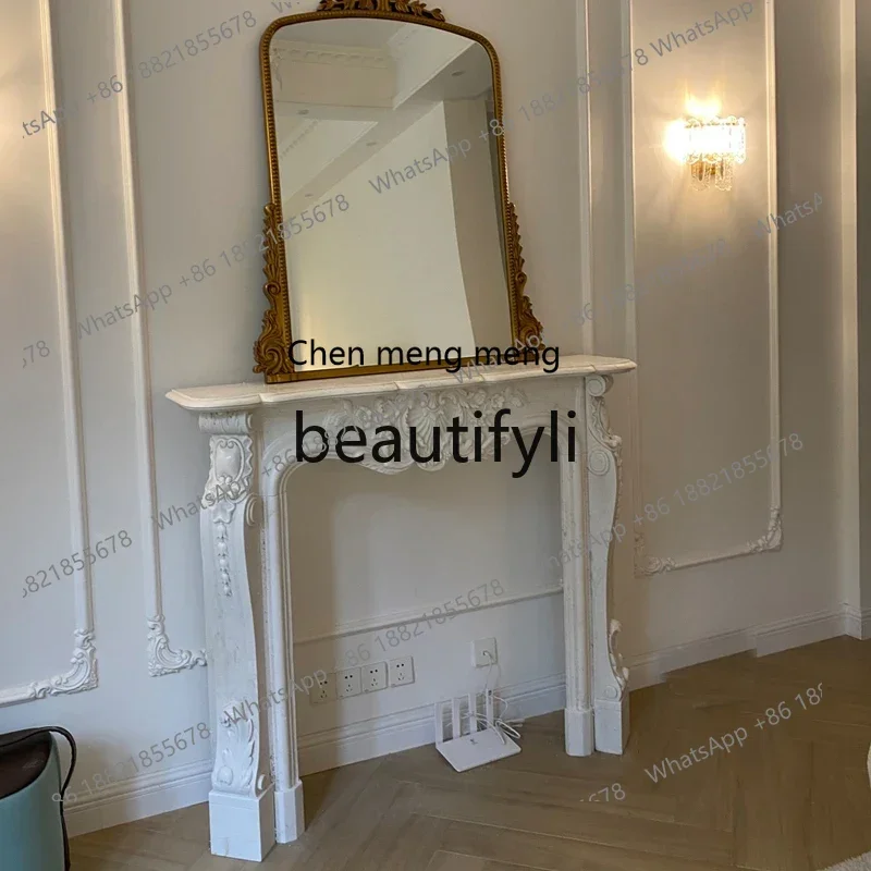 

G Marble French Fireplace White Marble Living Room Stone Fireplace Background Wall Living Room