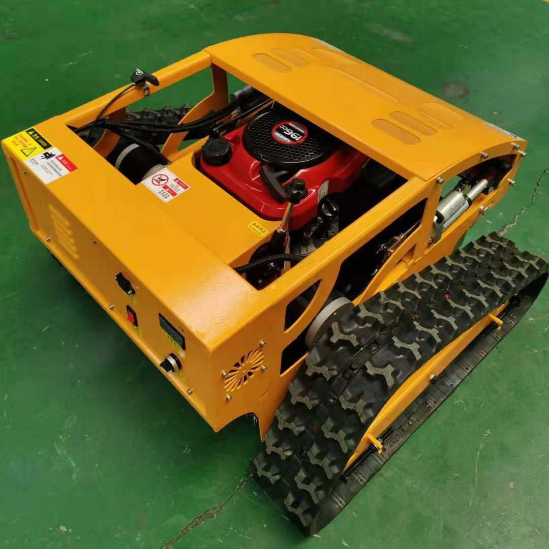 rubber crawler robot Gasoline Self Propelled Garden remote control Lawn Mower for sale