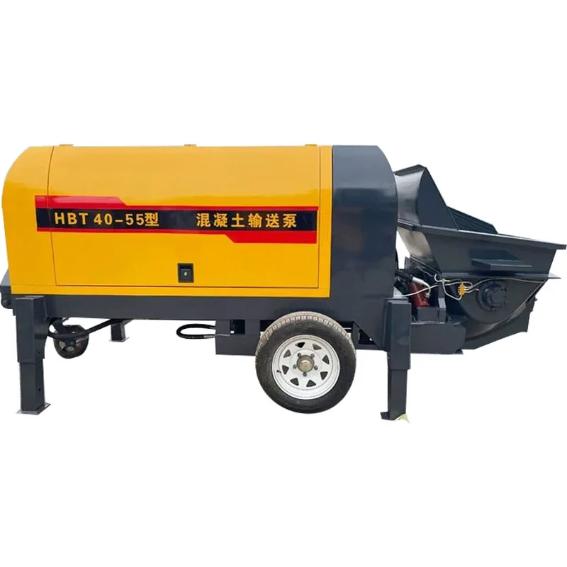 عالية الجودة الديزل المحمولة الاسمنت مقطورة مضخة الخرسانة البناء مضخات الخرسانة محرك المحرك تحمل الأساسية للبيع
