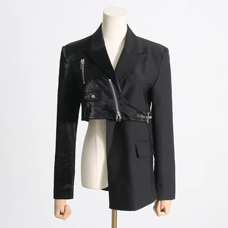 سترة نسائية على طراز OL بحاشية غير منتظمة وتصميم ملابس غير رسمية للتخسيس والخصر #3