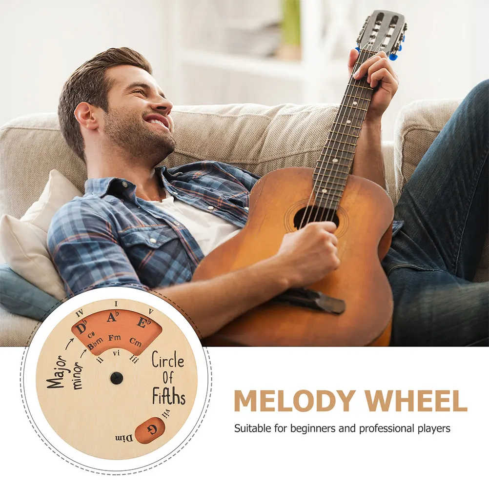 

Wooden Melody Tools Guitar Chord Practice Wheel Musical Fifths For Musicians Instrument