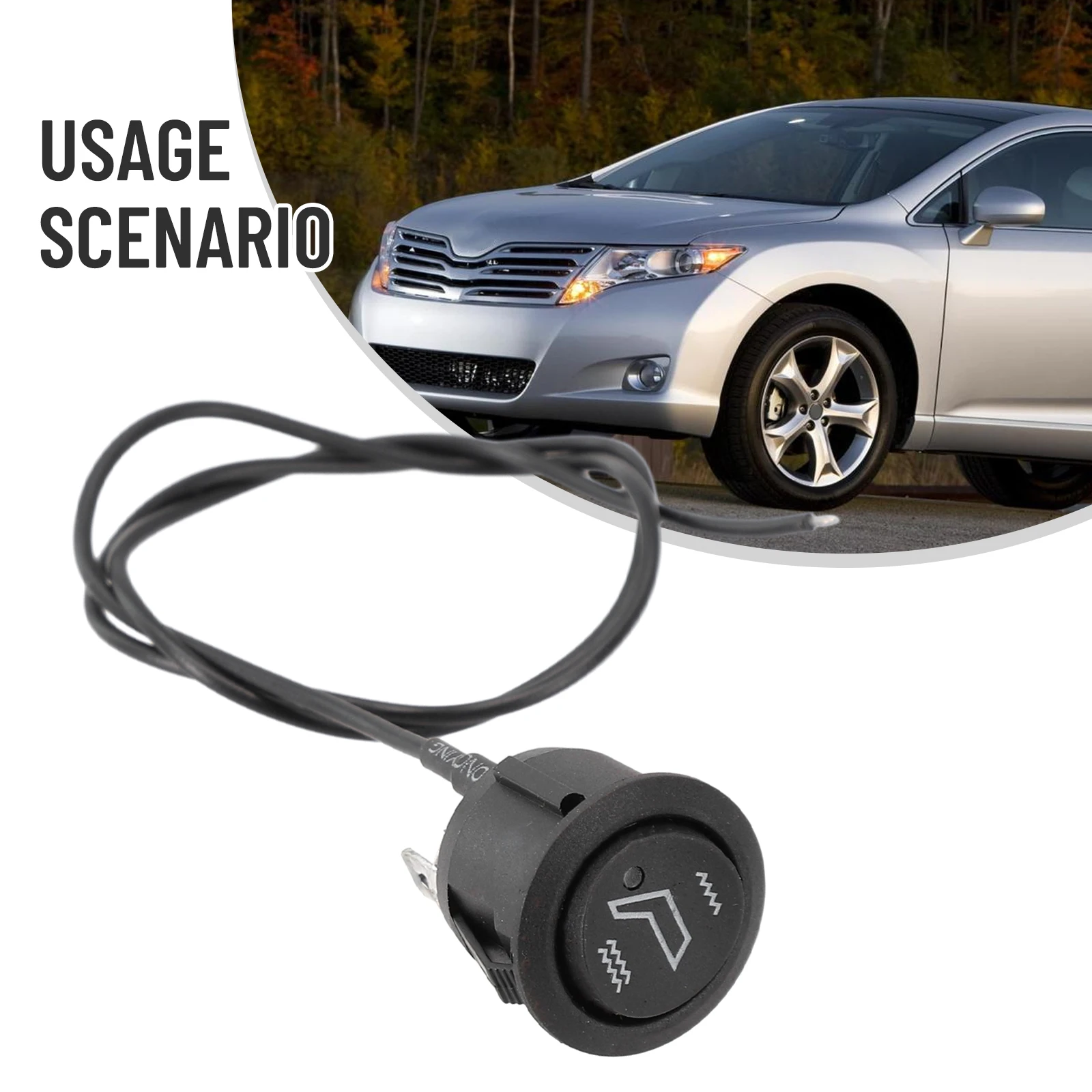 1Pc Auto Switch 3Pin Round Heated Rocker Hi/Low Control 12V Car Seat Heater Switch Replacement Car Accessories