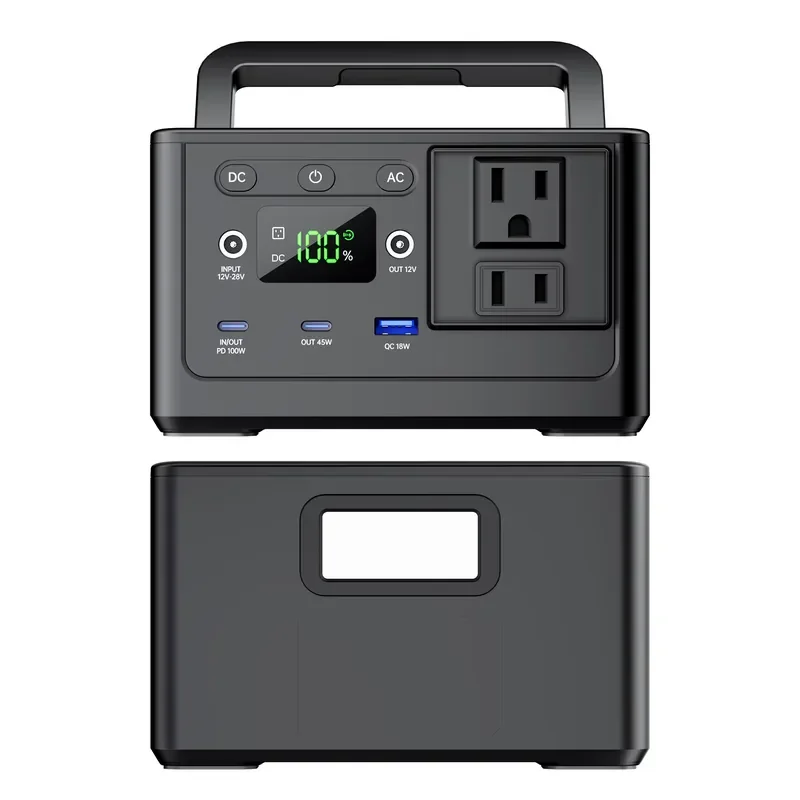 Portable Power Station 150W 200W 250W 350W LiFePO4 Battery Solar Generator Wireless Charging Camping Home Emergency Backup