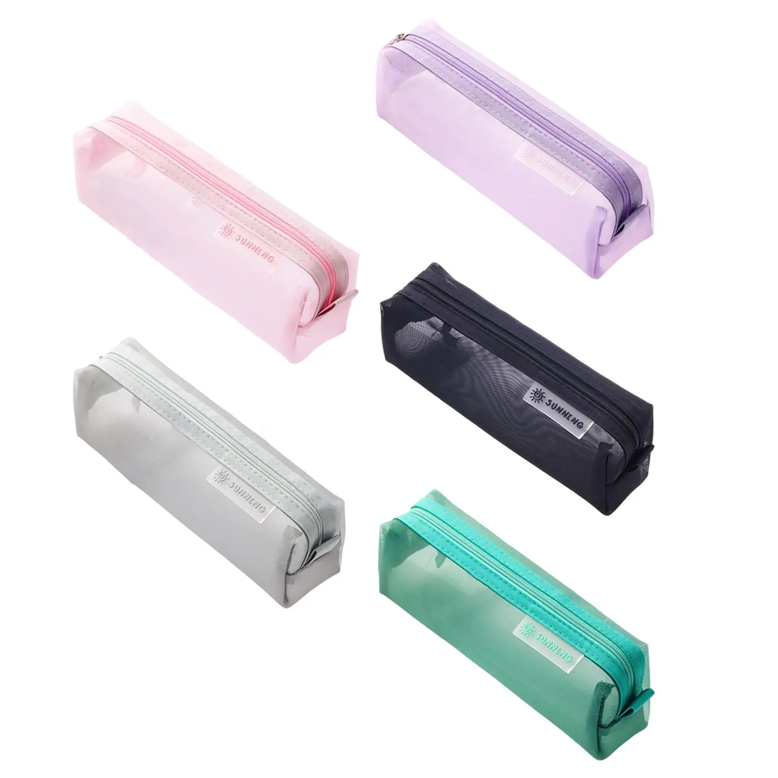 Multifunctional Net Yarn Pencil Case Storage Organizer Box for School Office