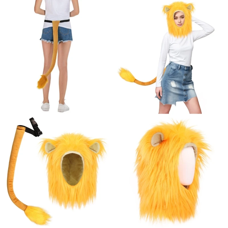 

Adjustable Animal Head Costume Prop For Theatrical Performances Animal Theme Parties Lightweight Skin Friendly Design 6XDA 6XDA