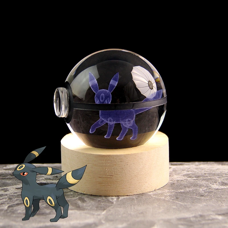 

Umbreon Pokemon Crystal Ball, 3D Laser Engraving Glass Ball, Pokemon Go Model Game, Collectible Toys Gift, Hot Sale, 5cm