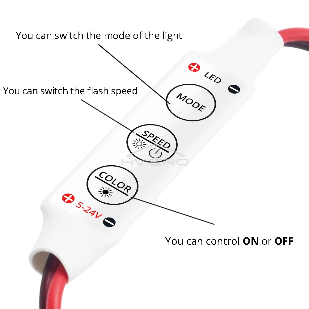 3Keys Single Color LED Light Mini Dimmer Remote Controller for 2835 5050 2Pink DC 5-24V Flexible Led Lamp Strip Holiday Lighting