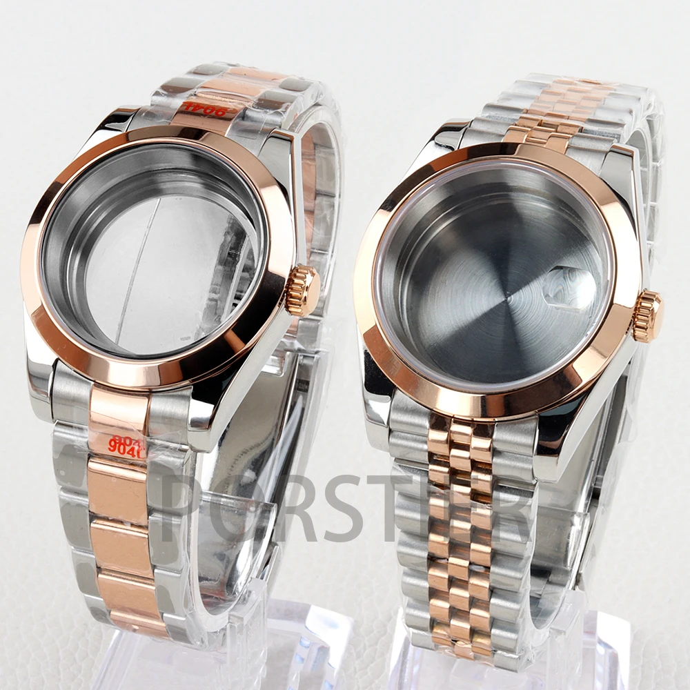 

36mm/39mm NH35 Watch Case 20mm Solid 316L Stainless Steel Jubilee/Oyster Bracelet for Datejust NH35 NH36 Movement 28.5mm Dial