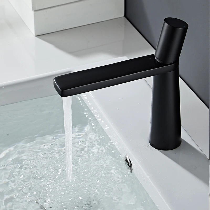 ホワイトバスルーム洗面台の蛇口ブラック/クロームブラック/クローム/ホワイト蛇口シンクミキサータップホットとコールドシングルハンドル洗面器の蛇口