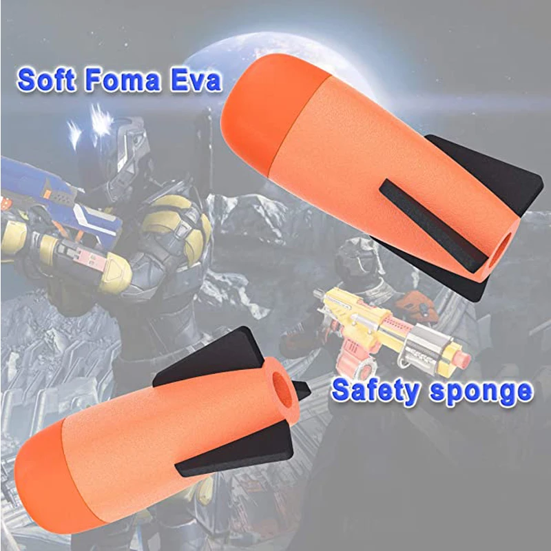 Foam Mega-Missile Refill Pack Toy Accessories Compatible for Nerf Rocket N-Strike Elite Series Missile Blaster Missile Launcher