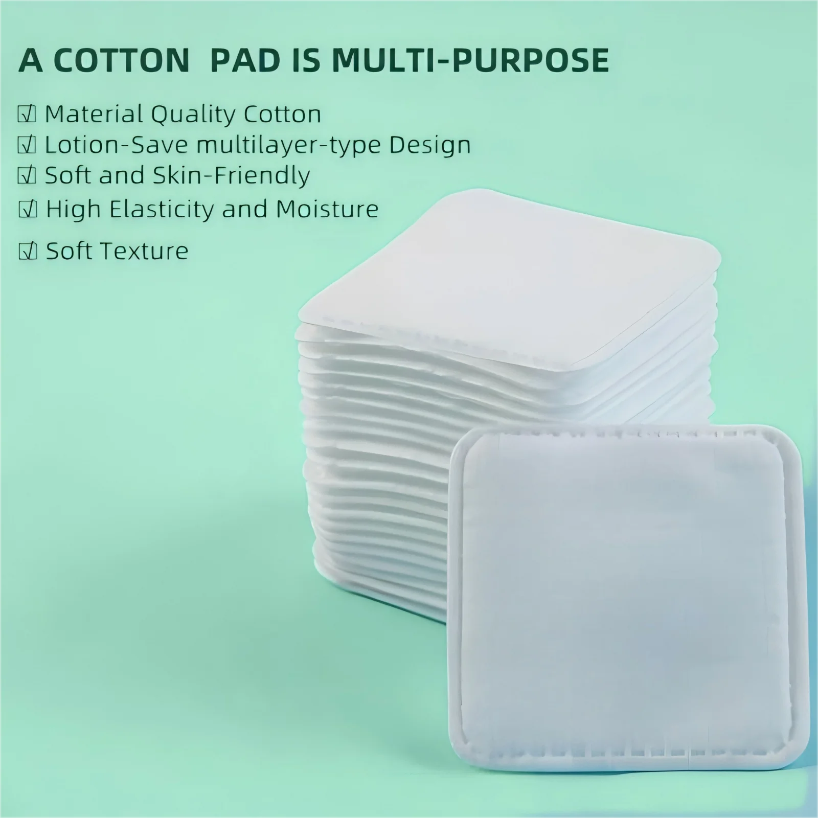 Tubi di cotone, Dischetti di cotone struccante, Ipoallergenici, Cura della pelle senza pelucchi Cura del bambino e Pulizia del viso