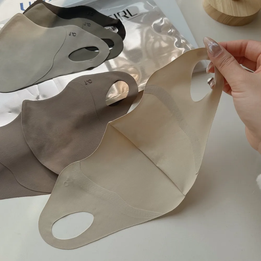 ใหม่ระบายอากาศผ้าไหมน้ําแข็งหน้ากากป้องกันรังสียูวีกันฝุ่นขี่ใบหน้าหน้ากากล้างทําความสะอาดได้ครีมกันแดดหน้ากาก U Nisex