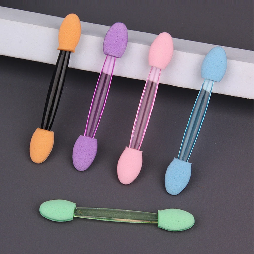 50pcs Disposable Eye shadow Brush Makeup Dual Sided Sponge Nylon Set Eye Shadow Brushes For Cosmetic Applicator Makeup