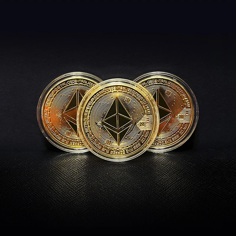 عملة افتراضية تذكارية إبداعية: بيت كوين، إيثيريوم، دوجكوين، عملة عالمية، هدية بتصميم لطيف وناعم للجنسين #1