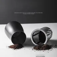 304 Stainless Steel Coffee Sieve Powder Grinder Powder Feeder Hand-pulled Filter Smelling Cup Fine Mesh Filter Cup Barista Tool