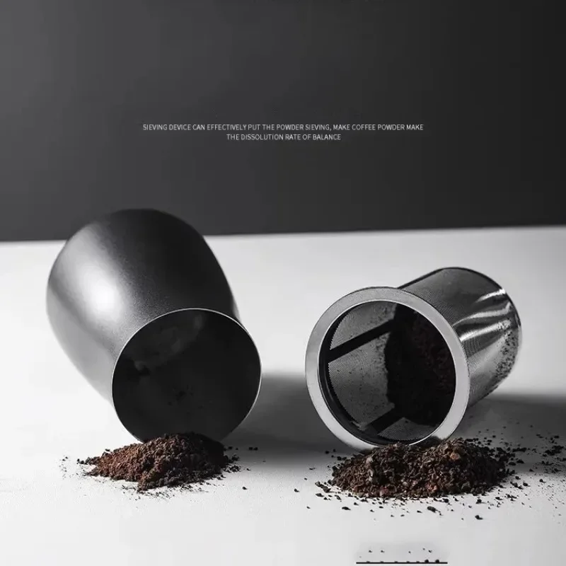 Stainless Steel Stainless Steel Powder Sifter, Grinder Powder Collector, Coffee Powder Smelling Cup, Hand-brewed Coffee Utensils